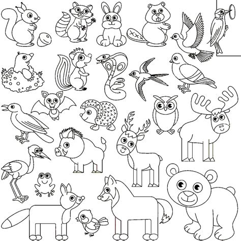 dibujos animales colorear